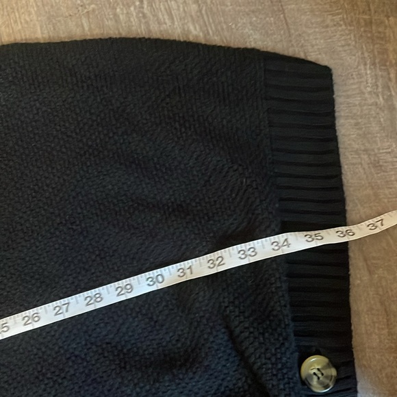 Loft Black Chunky Knit Cowl Neck Poncho Sweater size M/L - Picture 12 of 14